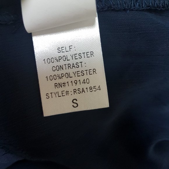 Purple Snow Navy Blue Cold Shoulder Dress - Size S - Picture 9 of 10